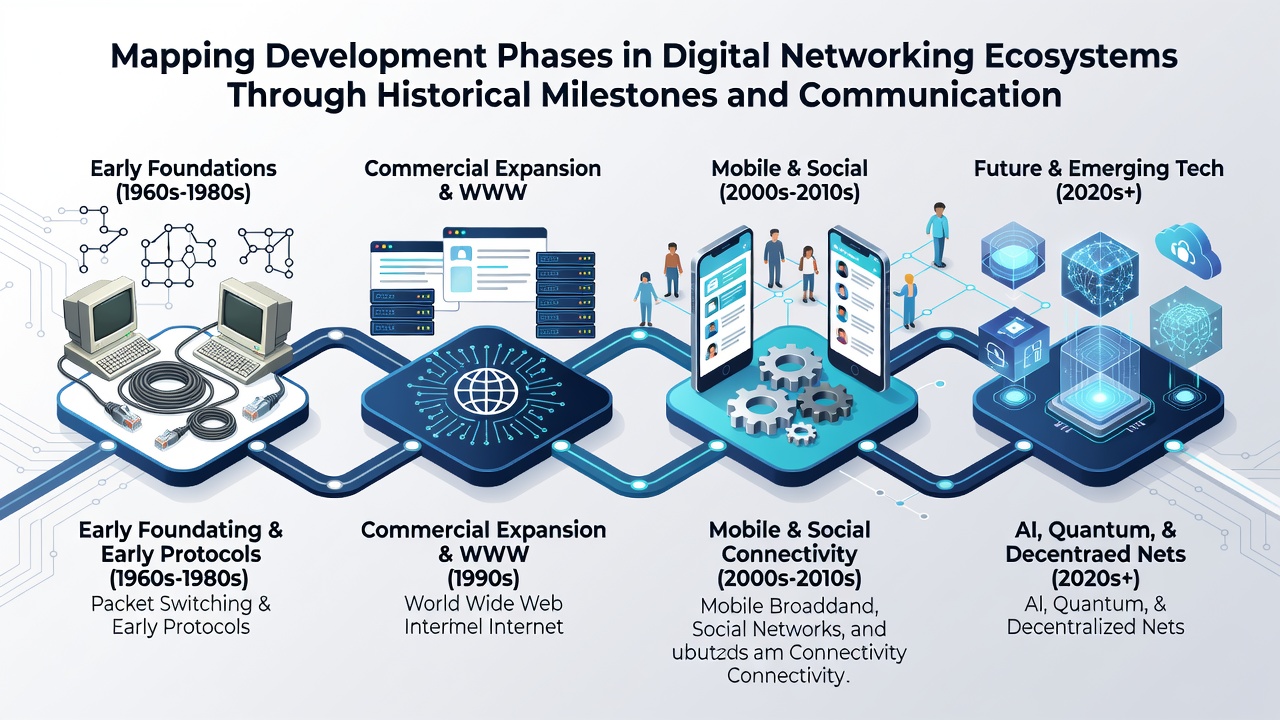 Community interaction map showing user connections across digital networking platforms in recent years